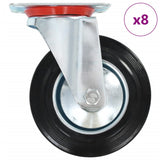 Vidaxl 8 st zwenkwielen 160 mm - afbeelding 1
