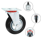 Vidaxl 8 st zwenkwielen 160 mm - afbeelding 2
