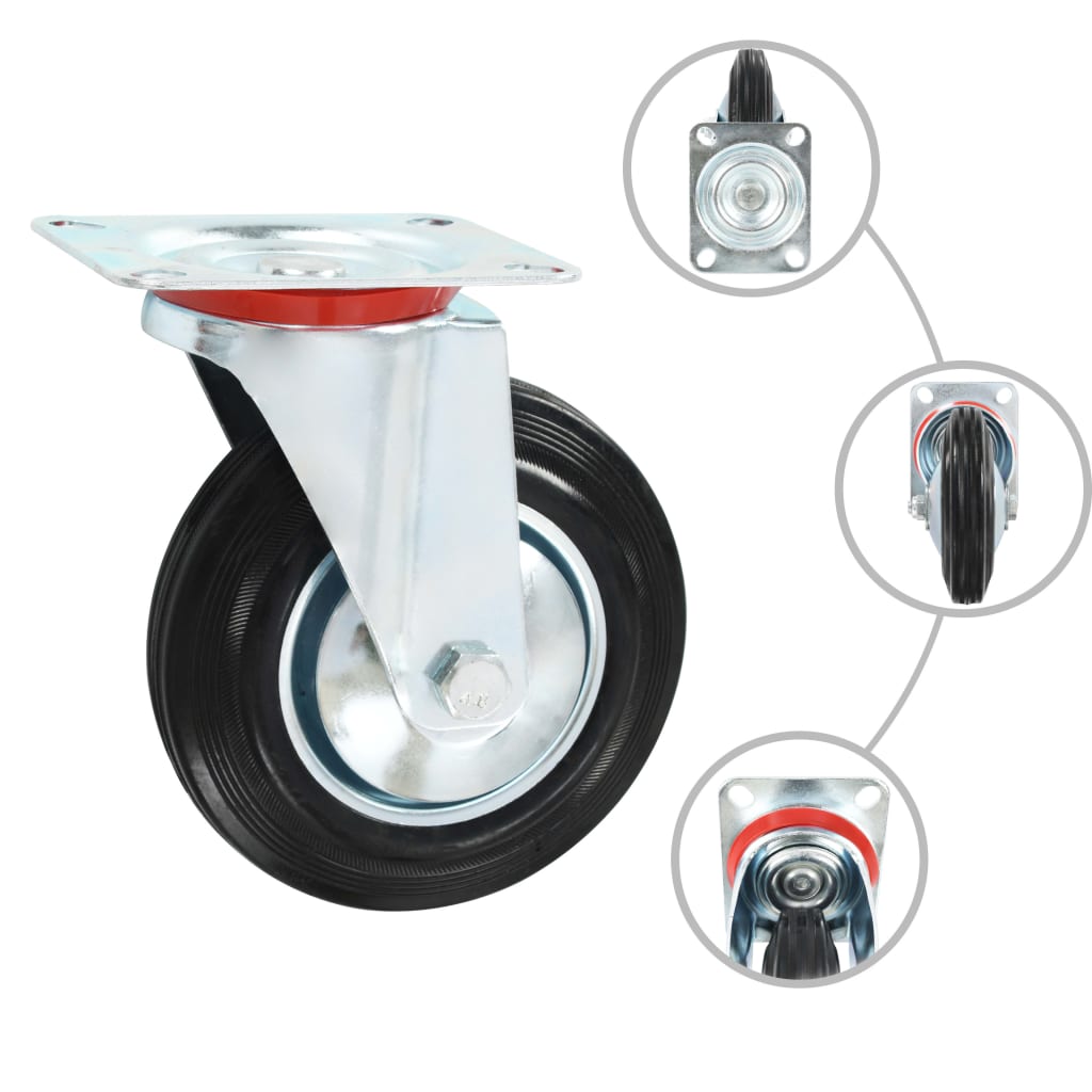 Vidaxl 12 st zwenkwielen 160 mm