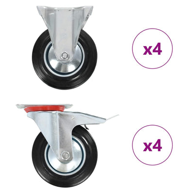 Vidaxl 8 st wielen 160 mm