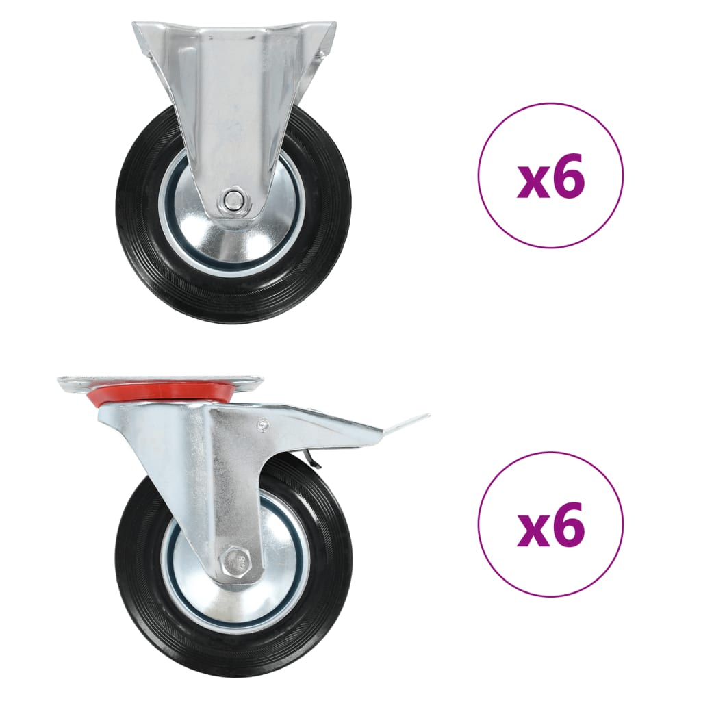 Vidaxl 12 st wielen 160 mm