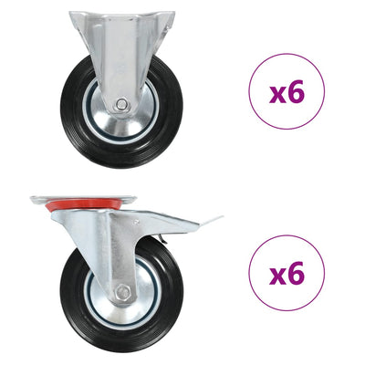 Vidaxl 12 st wielen 160 mm