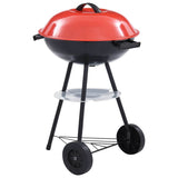 Vidaxl kogelbarbecue houtskool met wieltjes xxl 44 cm - afbeelding 1