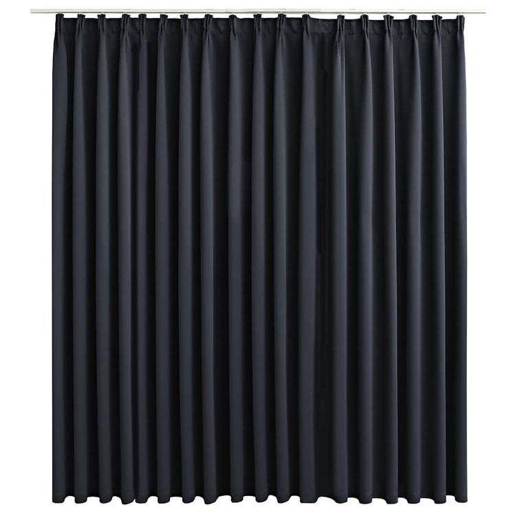 Vidaxl gordijn verduisterend met haken 290x245 cm zwart
