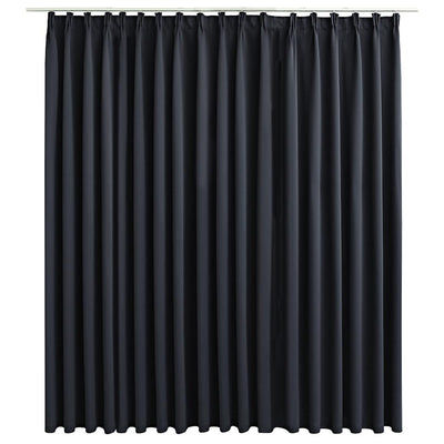 Vidaxl gordijn verduisterend met haken 290x245 cm zwart