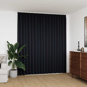 Vidaxl gordijn verduisterend met haken 290x245 cm zwart - afbeelding 1