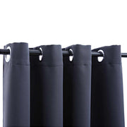 Vidaxl gordijnen verduisterend met ringen 2 st 140x245 cm antraciet - afbeelding 3