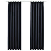 Vidaxl gordijnen verduisterend met haken 2 st 140x245 cm antraciet