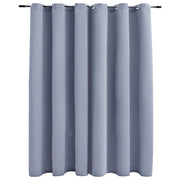 Vidaxl gordijn verduisterend met metalen ringen 290x245 cm grijs - afbeelding 2