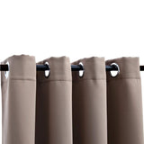 Vidaxl gordijn verduisterend met metalen ringen 290x245 cm taupe - afbeelding 3