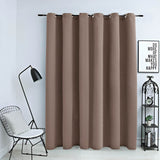 Vidaxl gordijn verduisterend met metalen ringen 290x245 cm taupe - afbeelding 1