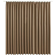 Vidaxl gordijn verduisterend met haken 290x245 cm taupe - afbeelding 2
