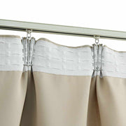 Vidaxl gordijnen verduisterend met haken 2 st 140x175 cm beige - afbeelding 3