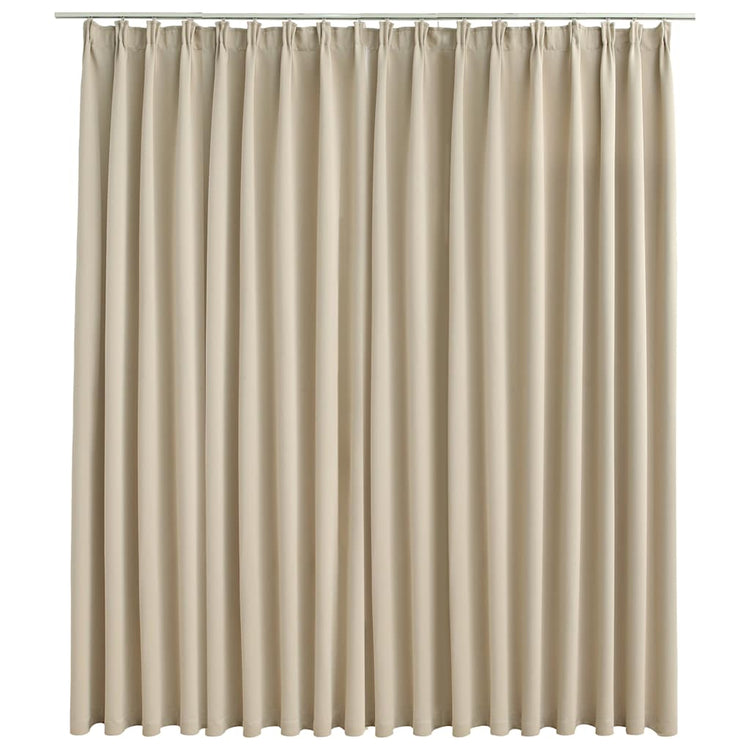 Vidaxl gordijn verduisterend met haken 290x245 cm beige