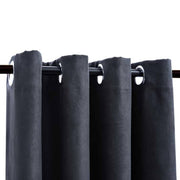 Vidaxl gordijnen verduisterend met ringen 2 st 140x175 cm antraciet - afbeelding 3