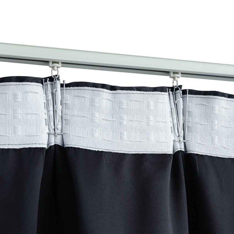 Vidaxl gordijnen verduisterend met haken 2 st 140x245 cm antraciet