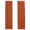 Vidaxl gordijnen verduisterend met haken 2 st 140x175 cm roestkleurig