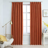 Vidaxl gordijnen verduisterend met haken 2 st 140x245 cm roestkleurig - afbeelding 1