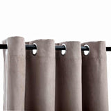 Vidaxl gordijn verduisterend met metalen ringen 2 st 140x175 cm taupe - afbeelding 3