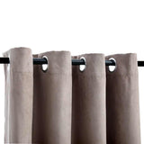 Vidaxl gordijn verduisterend met metalen ringen 2 st 140x225 cm taupe - afbeelding 3