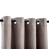 Vidaxl gordijn verduisterend met metalen ringen 2 st 140x245 cm taupe - afbeelding 3