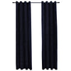 Vidaxl gordijn verduisterend met ringen 2 st 140x175 cm fluweel zwart