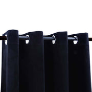 Vidaxl gordijn verduisterend met ringen 2 st 140x175 cm fluweel zwart - afbeelding 3