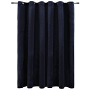Vidaxl gordijn verduisterend met ringen 290x245 cm fluweel zwart - afbeelding 2