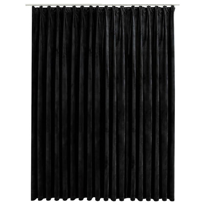 Vidaxl gordijn verduisterend met haken 290x245 cm fluweel zwart