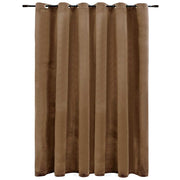 Vidaxl gordijn verduisterend met ringen 290x245 cm fluweel beige - afbeelding 2