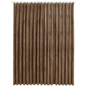 Vidaxl gordijn verduisterend met haken 290x245 cm fluweel beige - afbeelding 2