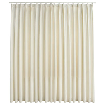 Vidaxl gordijn verduisterend met haken 290x245 cm fluweel crème