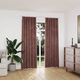 Vidaxl gordijnen verduisterend 2 st met haken 140x225 cm fluweel roze - afbeelding 1