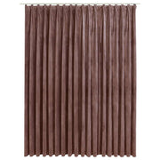 Vidaxl gordijn verduisterend met haken 290x245 cm fluweel antiekroze - afbeelding 2