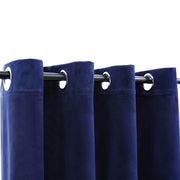 Vidaxl gordijn verduisterend met ringen 2 st 140x245 cm fluweel blauw - afbeelding 3