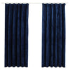 Vidaxl gordijnen verduisterend 2 st met haken 140x175 cm fluweel blauw