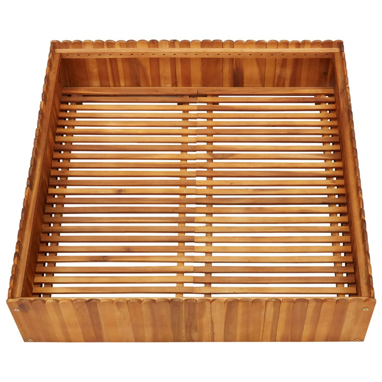 Vidaxl plantenbak verhoogd 100x100x25 cm massief acaciahout