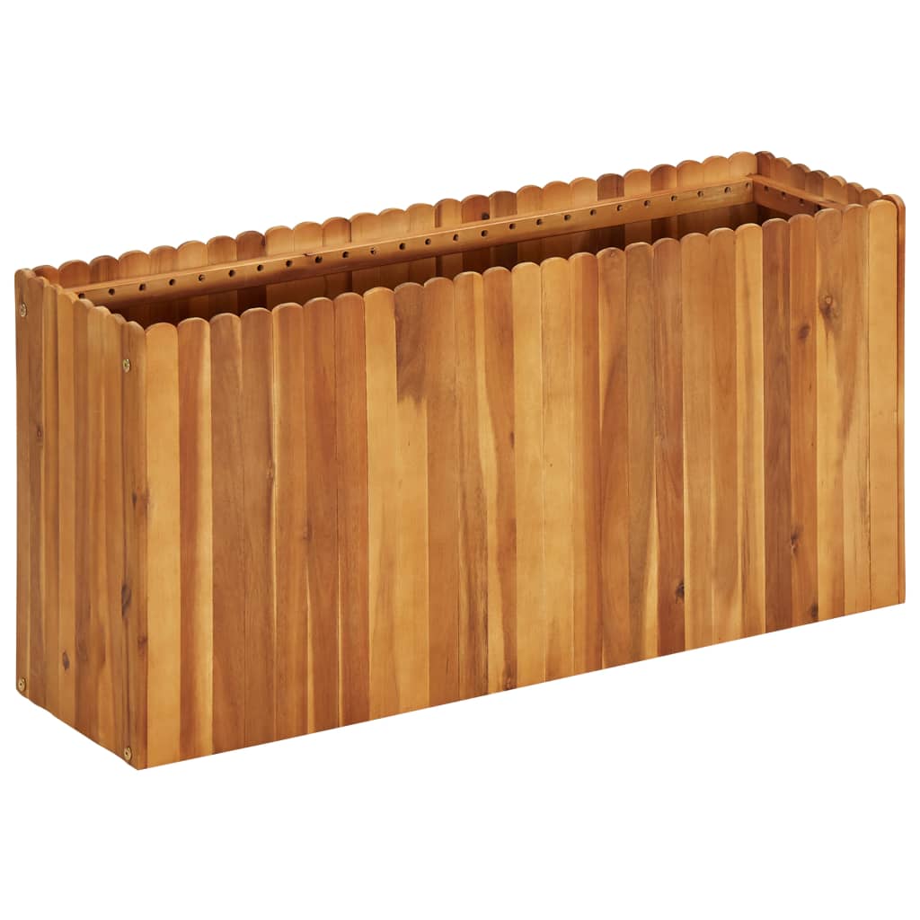 Vidaxl plantenbak verhoogd 100x30x50 cm massief acaciahout
