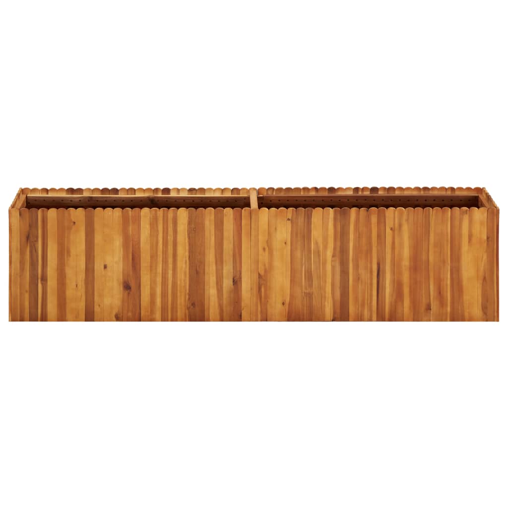 Vidaxl plantenbak verhoogd 200x30x50 cm massief acaciahout