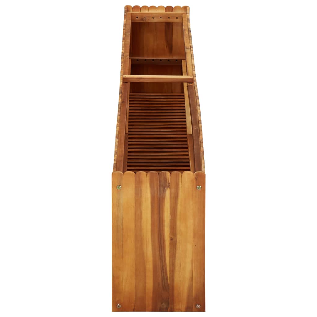 Vidaxl plantenbak verhoogd 200x30x50 cm massief acaciahout