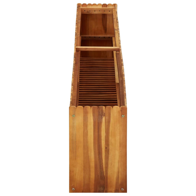 Vidaxl plantenbak verhoogd 200x30x50 cm massief acaciahout