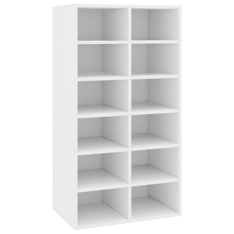 Vidaxl schoenenrek 54x34x100,5 cm bewerkt hout wit