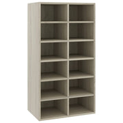 Vidaxl schoenenrek 54x34x100,5 cm bewerkt hout sonoma eikenkleurig - afbeelding 2