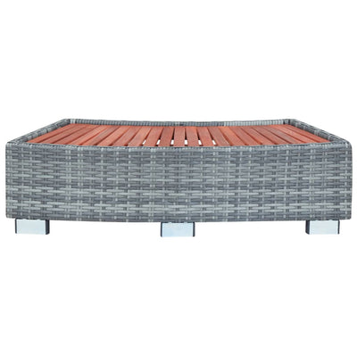 Vidaxl spatrap 92x45x25 cm poly rattan grijs