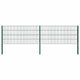 Vidaxl schuttingpaneel met palen ijzer 349x80 cm groen