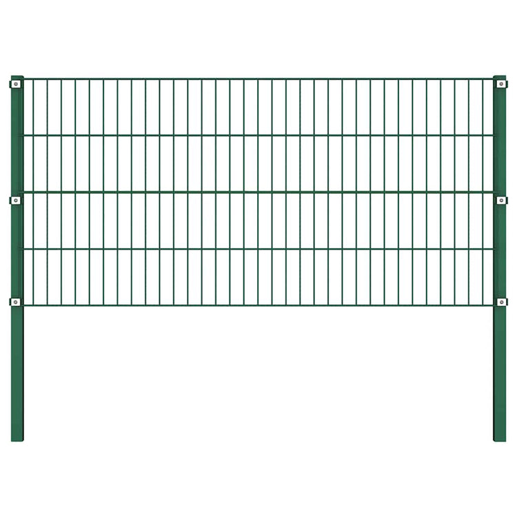 Vidaxl schuttingpaneel met palen ijzer 349x80 cm groen