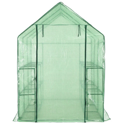 Vidaxl inloopkas met 12 schappen 143x214x196 cm staal