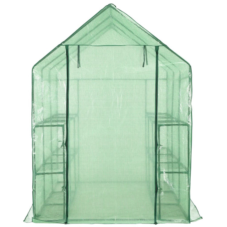 Vidaxl inloopkas met 12 schappen 143x214x196 cm staal