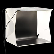 Vidaxl foto-opnamebox met led inklapbaar 40x34x37 cm kunststof wit - afbeelding 1