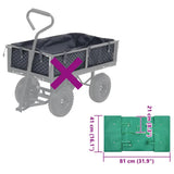 Vidaxl tuinwagenvoering stof groen - afbeelding 3